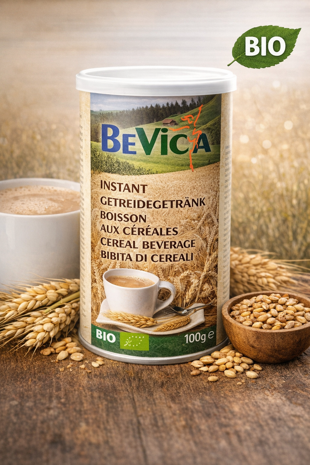 Café de céréales BEVICA – Boisson BIO sans caféine(100g) | Petit Déjeuner Suisse