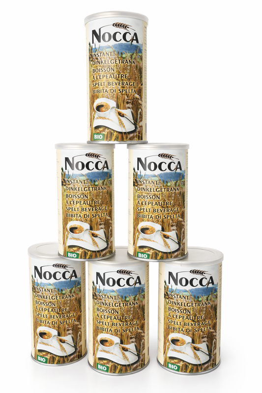 NOCCA boisson instantanée bio à l’épeautre et chicorée, sans caféine, boîte 80 g, produit suisse