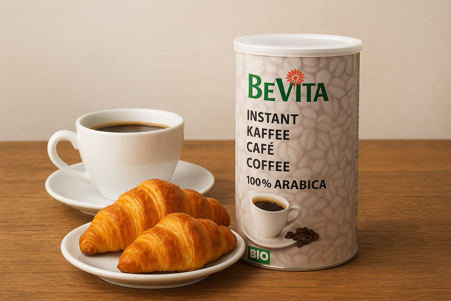BEVITA Bio-Instantkaffee aus 100 % Arabica, mit Koffein, 100 g, Schweiz