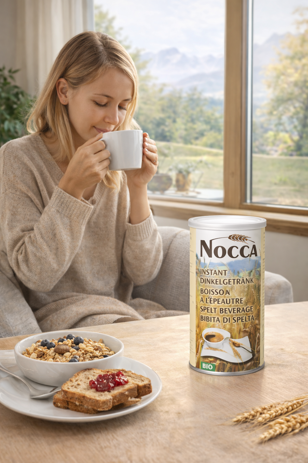 NOCCA Bio-Instantgetränk aus Dinkel und Chicorée, ohne Koffein, 80 g, Schweiz