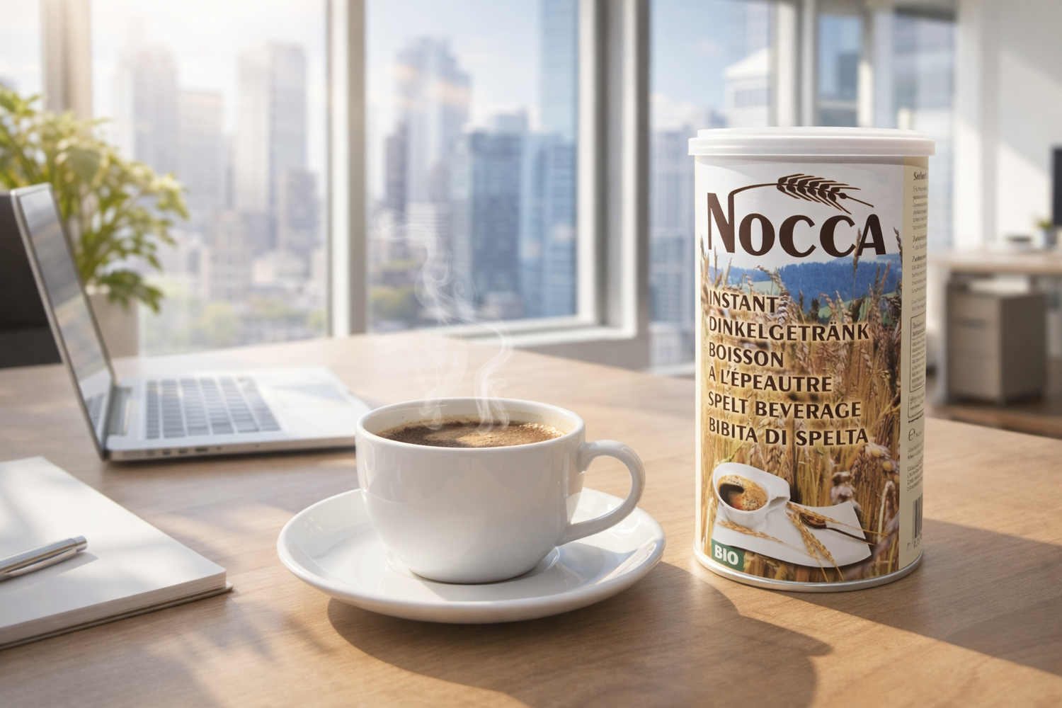 NOCCA Bio-Instantgetränk aus Dinkel und Chicorée, ohne Koffein, 80 g, Schweiz