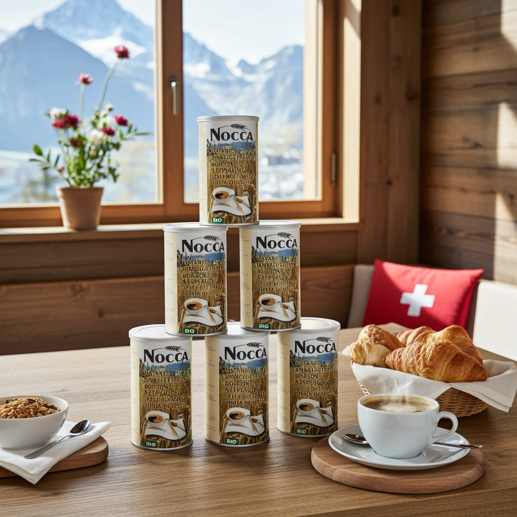 NOCCA – Boisson instantanée BIO à l’épeautre – boîte de 80g – Pack de 6 boîtes (sans caféine)
