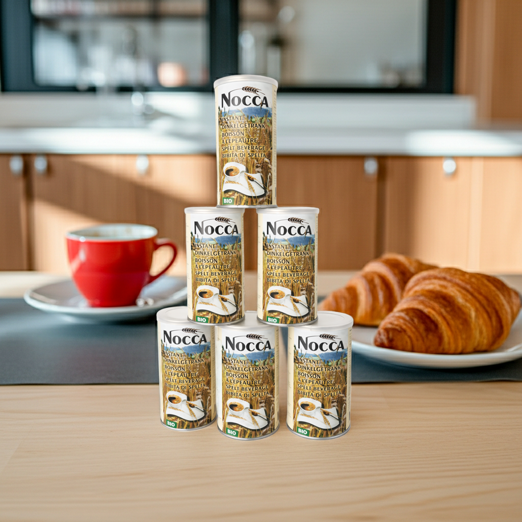 NOCCA – Boisson instantanée BIO à l’épeautre – boîte de 80g – Pack de 6 boîtes (sans caféine)